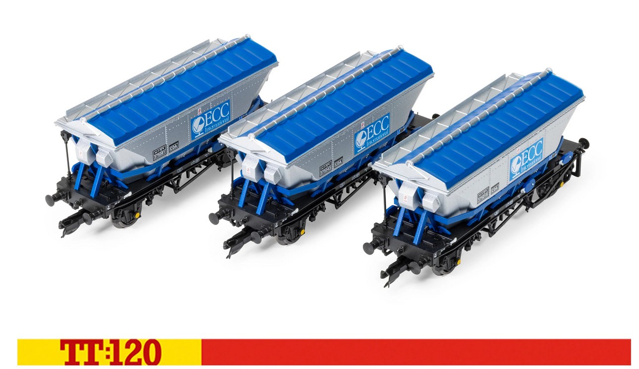 Hornby TT6049 ECC - CDA Hopper Wagon - Triple Pack 1:120 Spur TT