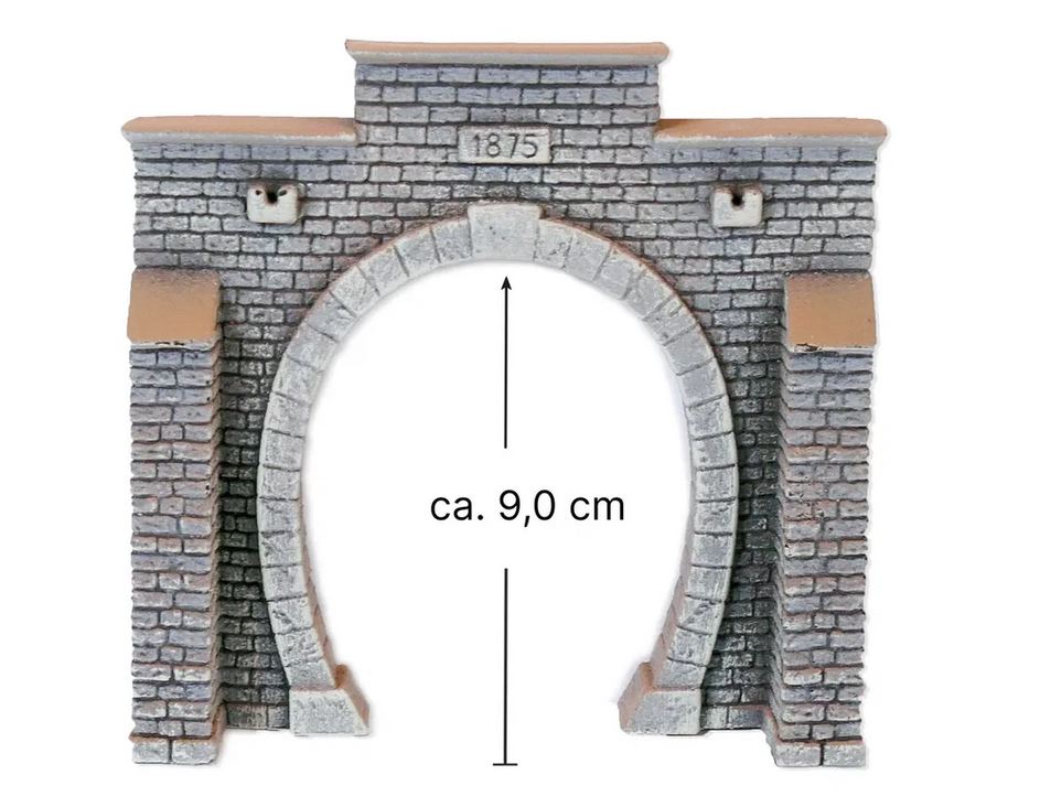 Noch 58051 Tunnel-Portal 1-gleisig 13,5 x 12,5 cm 1:87 Spur H0
