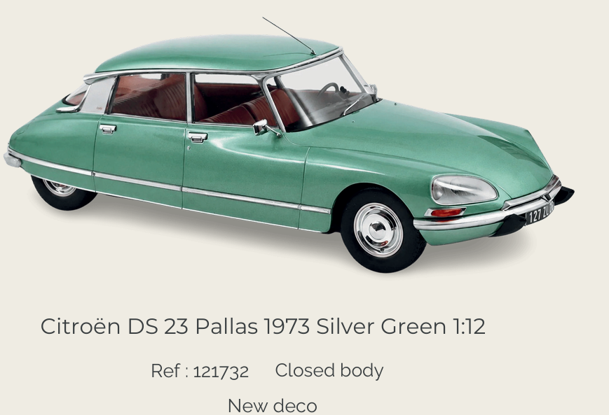 Norev 121732 Citroën DS 23 Pallas 1973 Green Metallic 1:12