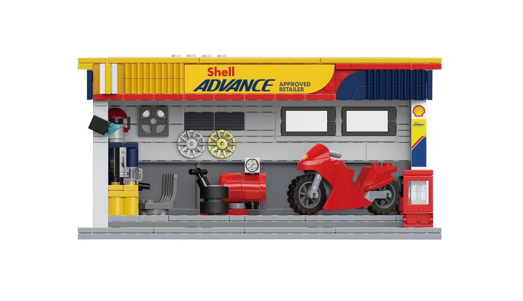CaDA C66034W Shell Service-Station 1:30 Bausatz NEU OVP Bricks