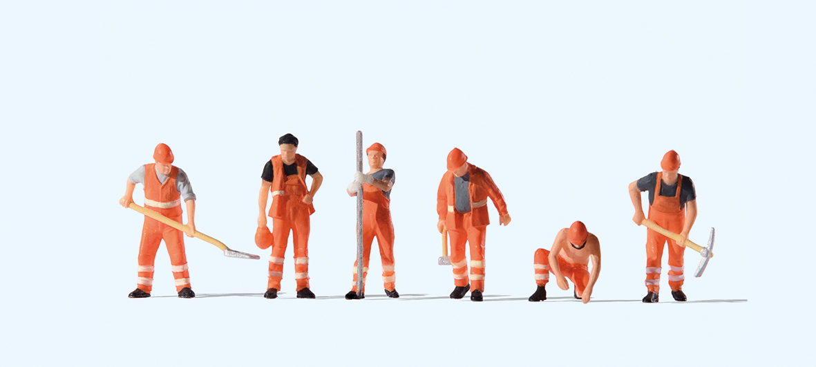 Preiser 10816 Gleisbauarbeiter Epoche V/VI Spur H0