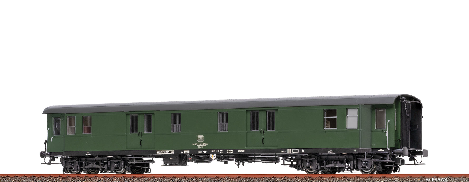 Brawa 58303 Gepäckwagen Pw4üe ÖBB 1:87 Spur H0 DC LED NEU