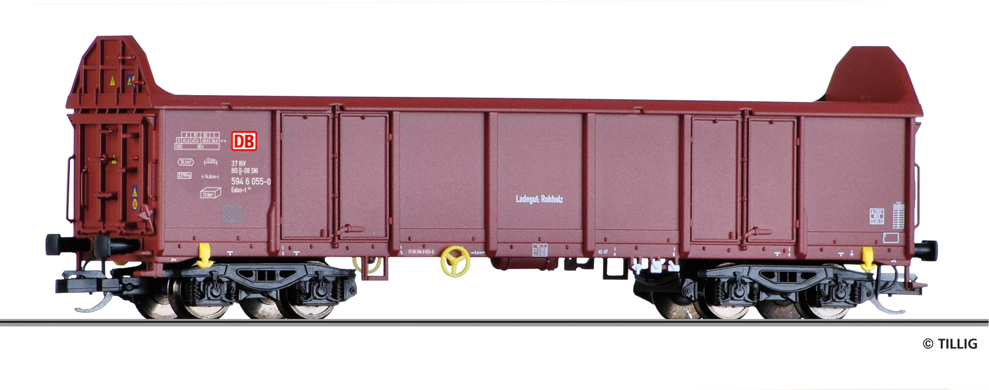Tillig 18233 Offener Güterwagen Ealos-t 058 der DB AG