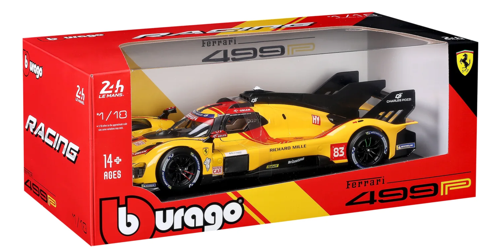 Bburago 18-16308 Ferrari 499P LMH (Sieger LeMans ´25) #83 1:18 NEU