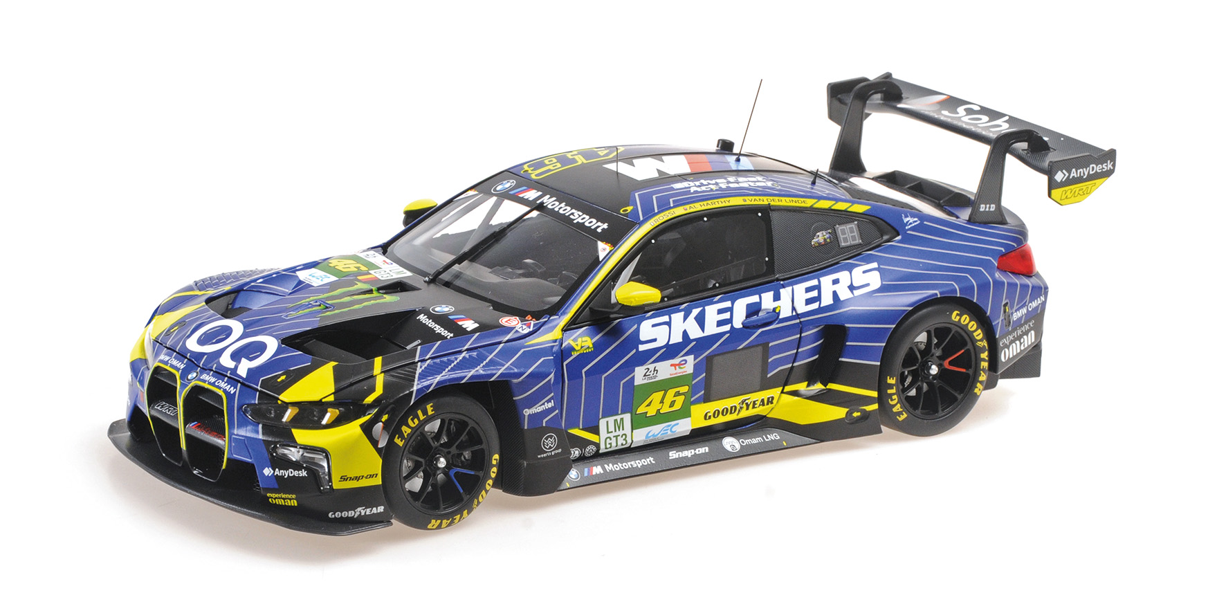 Minichamps 110252346 BMW M4 GT3 EVO TEAM WRT 24H LE MANS 2025 1:18