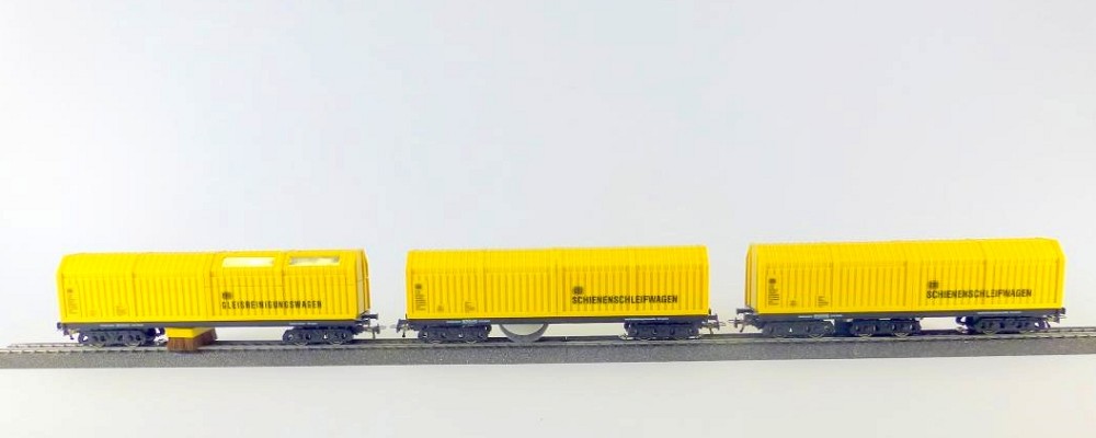 Lux-Modellbau 9644 Gleisstaubsaugerwagen 3er Packung 01