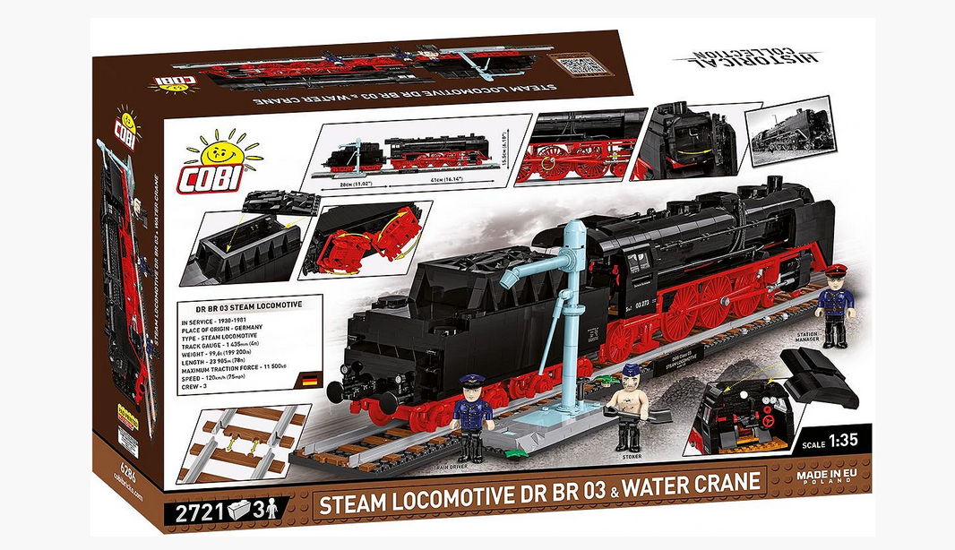Cobi 6286 DR BR 03 Steam Locomotive & Water Crane 1:35 NEU