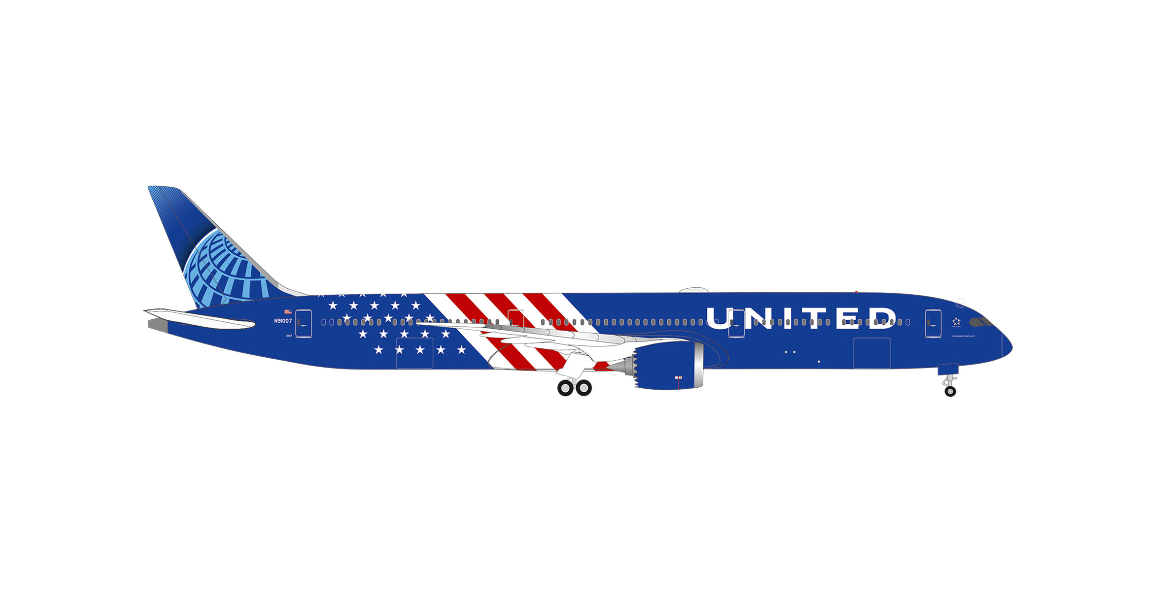 Herpa 539906 B787-10 United America 250