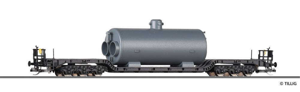Tillig 95015 Tiefladewagen SSt 66 der DR Ep. III Spur TT