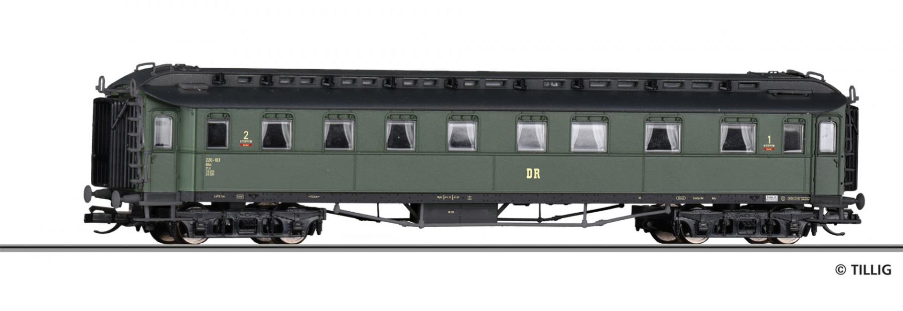 Tillig 12003 Reisezugwagen 1./2. Klasse AB4ü DR 1:120 Spur TT