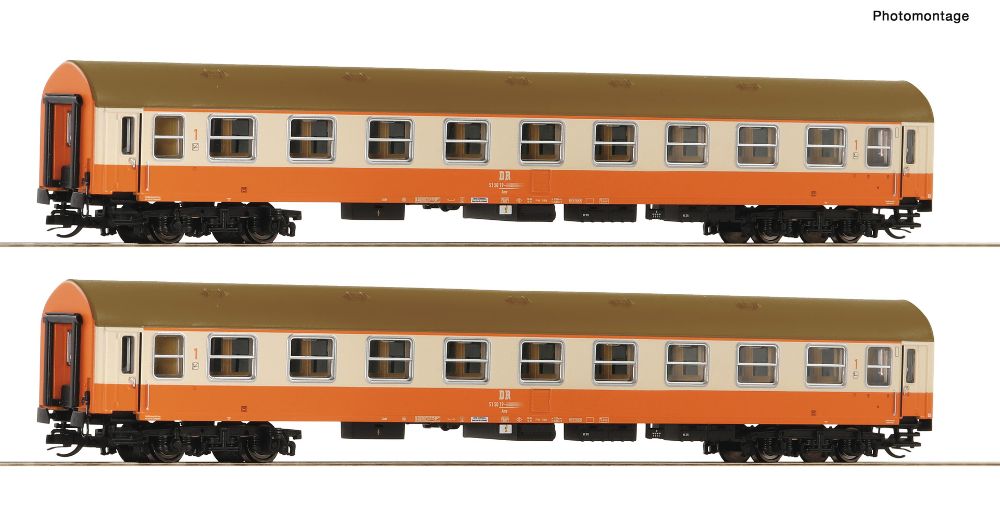 Roco 6280016 2-tlg Set 1 Reisezugwagen 1. Klasse Y/B 70 DR Spur TT