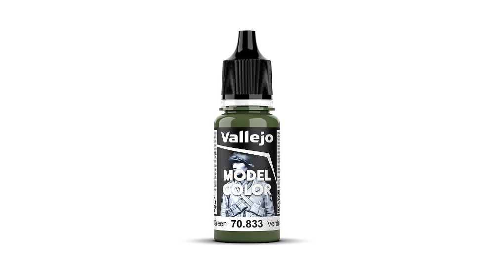 Vallejo 70833 Deutsche Tarnung, Hellgrün, glänzend, 18 ml Model Color