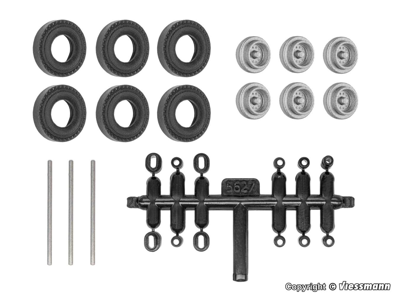Viessmann 8422 Nachrüst-Set Gummireifen Einfachbereifung Spur H0
