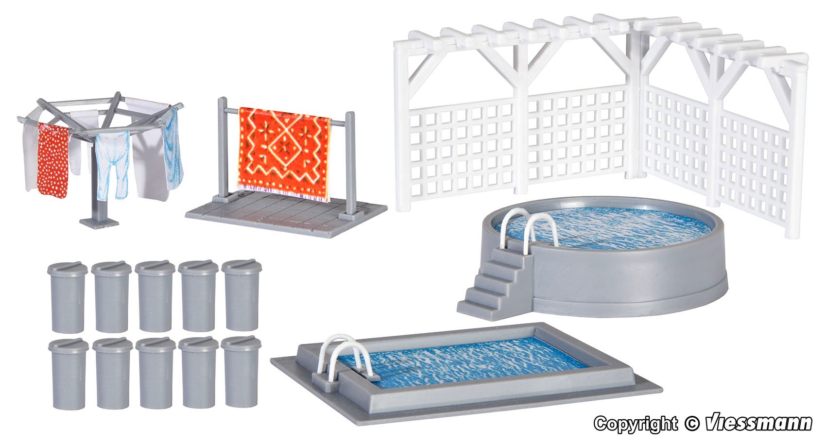 Kibri 38148 Deko-Set Garten und Terrasse 1:87 Spur H0 Bausatz