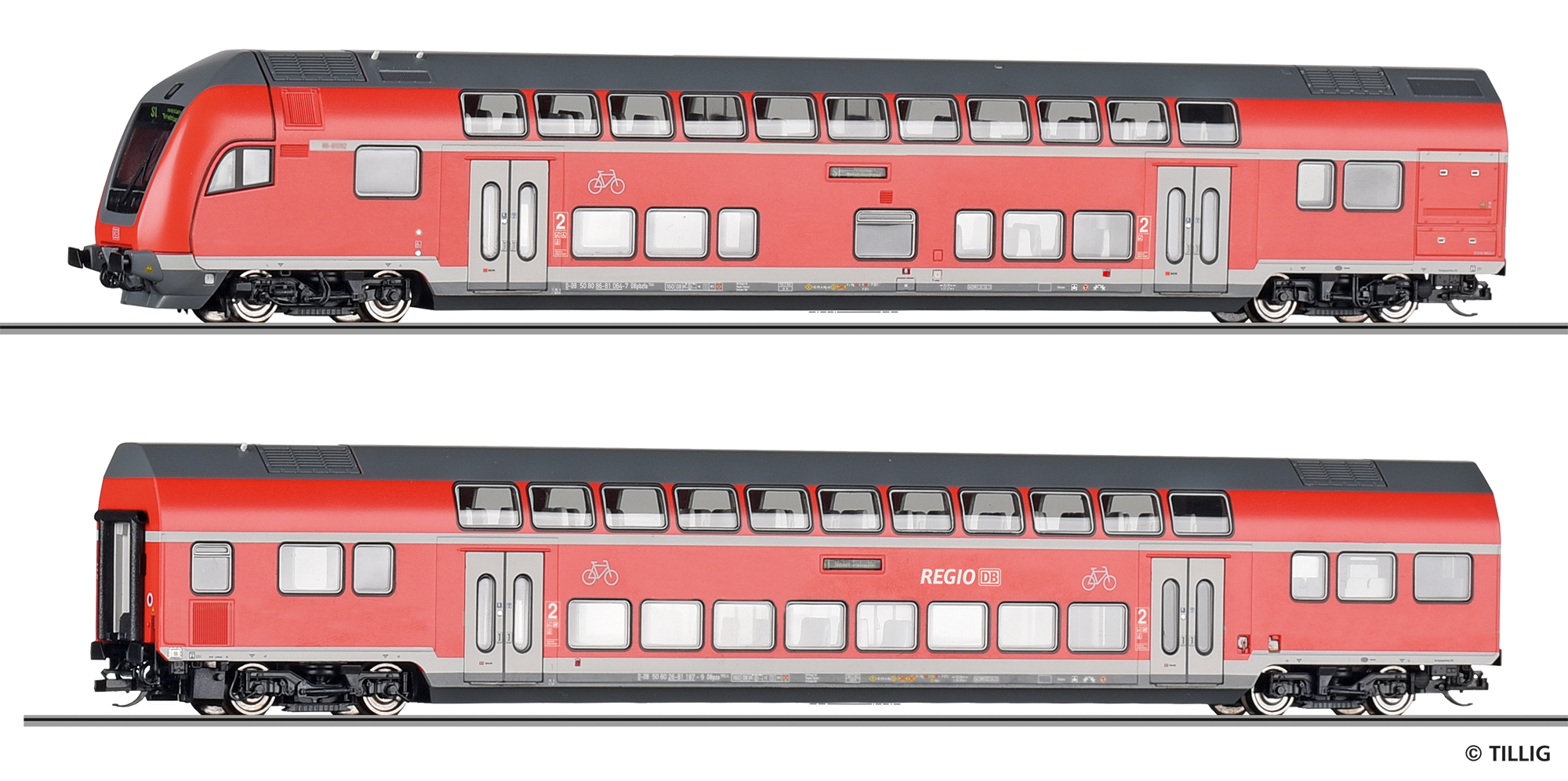 Tillig 01131 Reisezugwagenset „DB Regio“ der DB AG, bestehend aus einem S