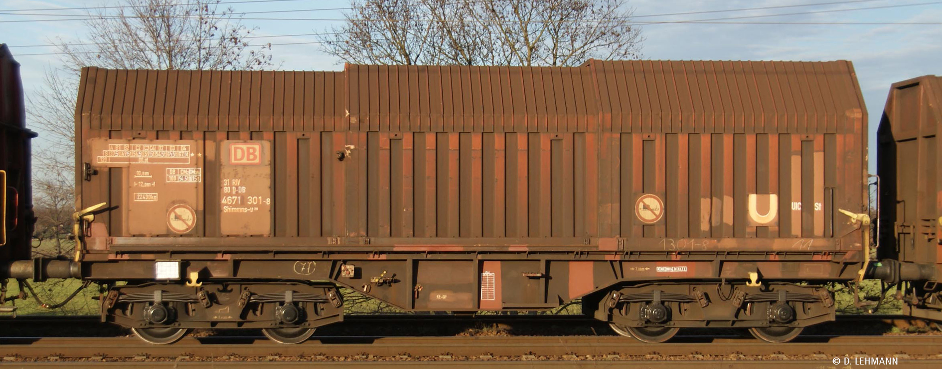 Brawa 51008 Teleskophaubenwagen Shimmns-u708 DB AG Spur H0