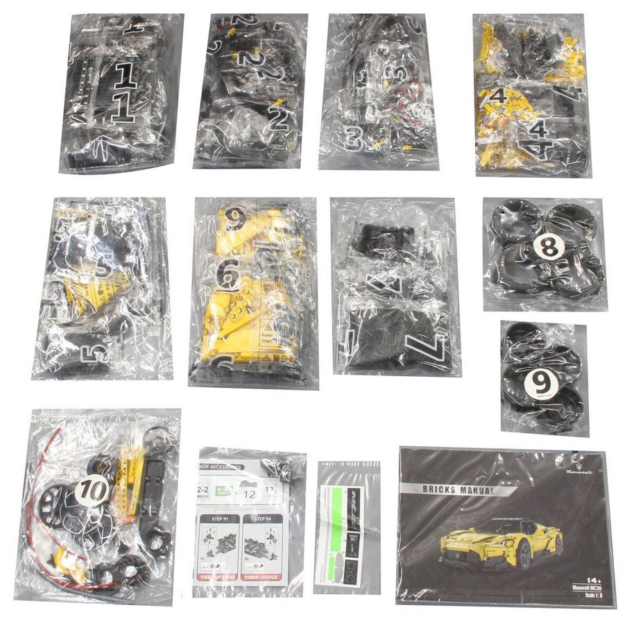 Jamara 402821 Maserati MC20 gelb Bricks 1:8 Bausatz Neu OVP