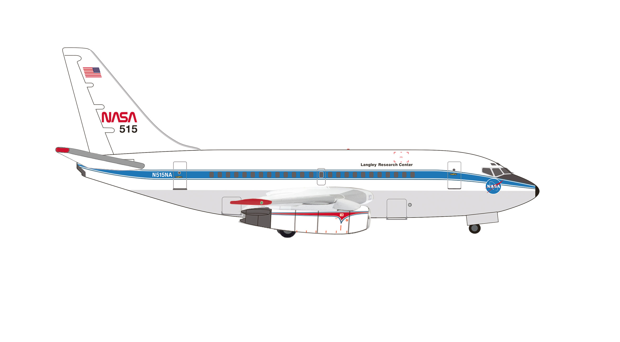 Herpa 539609 Boeing 737-100 NASA