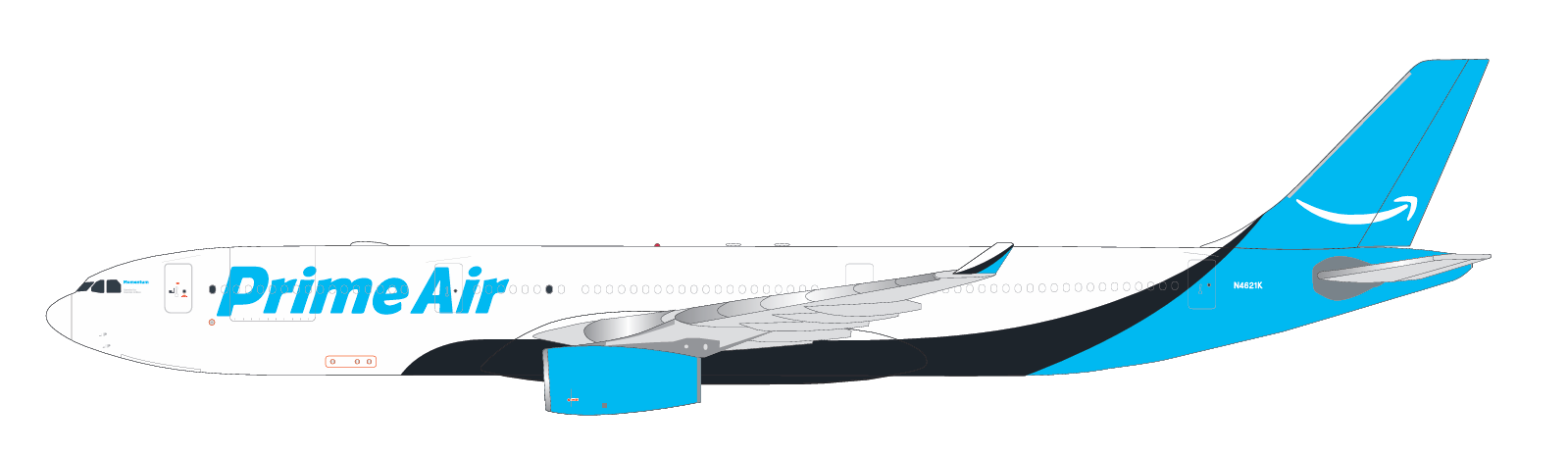 Aether Model MZN126121 Prime Air - Airbus A330-300P2F - N4621K 1:500