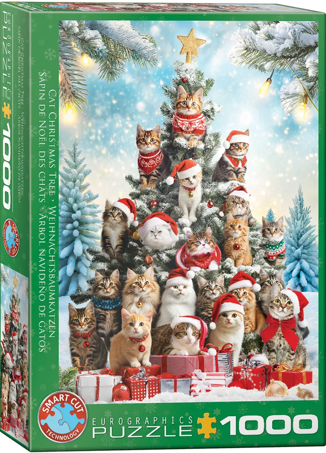 EUROGRAPHICS 6000-6072 Katzen am Weihnachtsbaum 1000 Teile Puzzle NEU OVP
