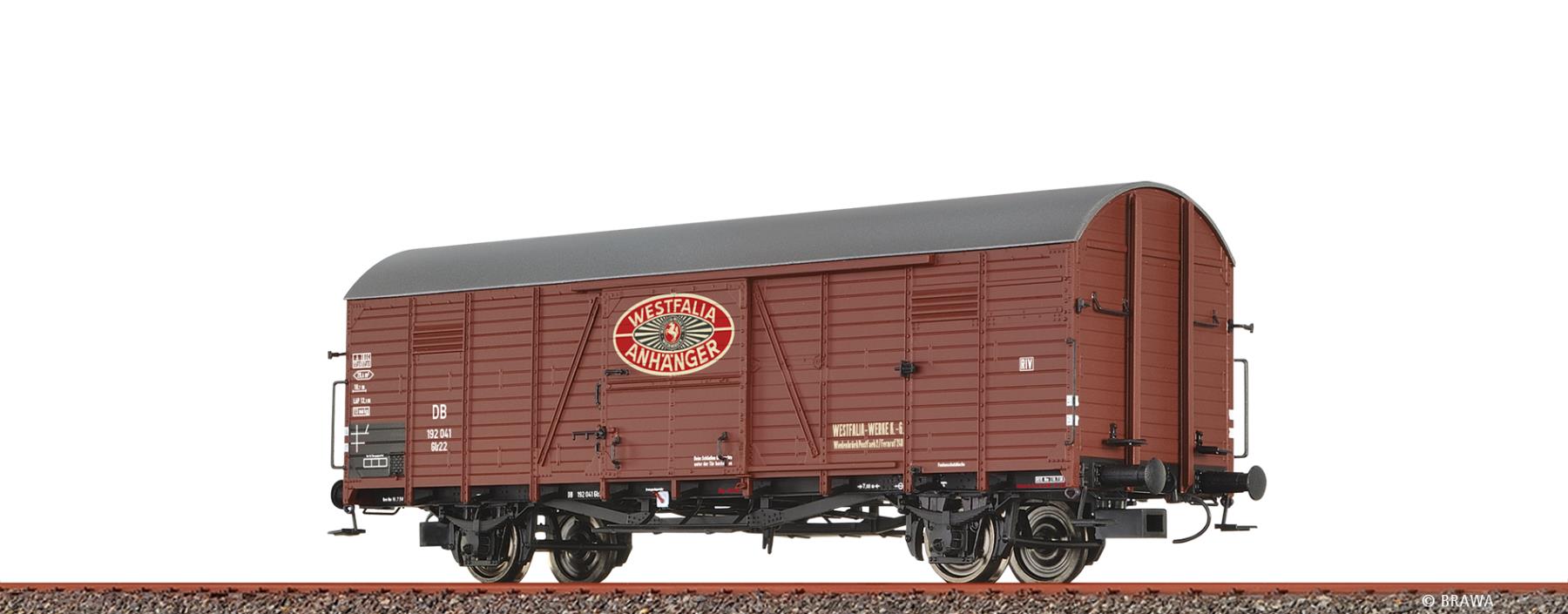 Brawa 50488 Gedeckter Güterwagen Glr22 Westfalia DB Spur H0