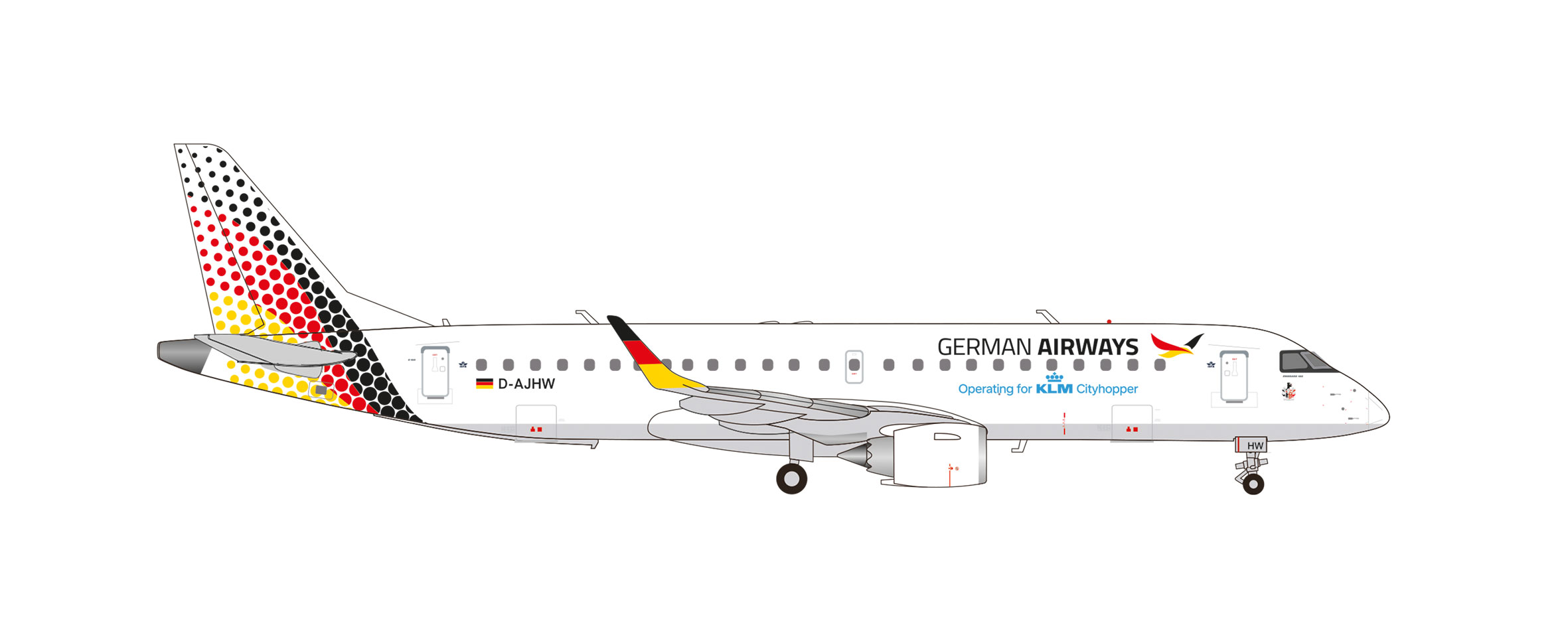 Herpa 573924 E190 German Airways 2025