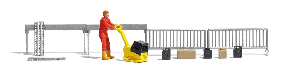 Busch 7804 A-Set:Rüttelplatte mit Figur