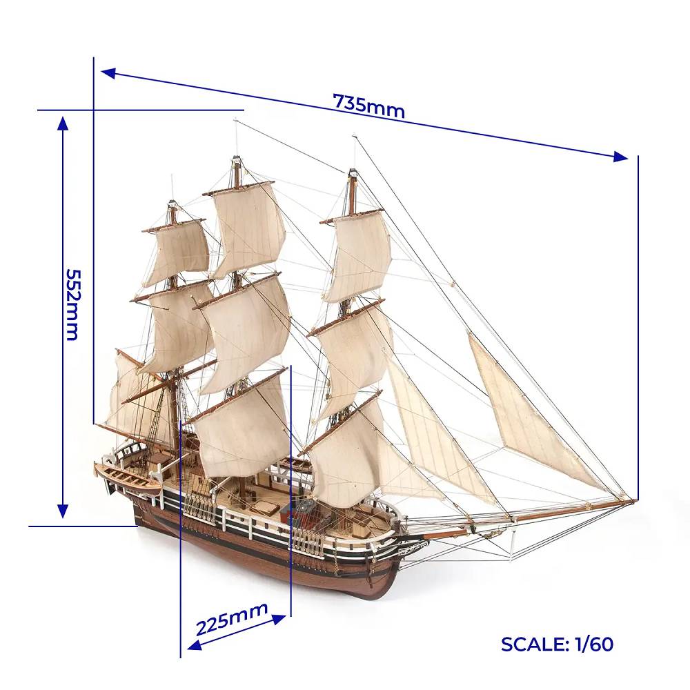 OcCre 12006 Essex Historisches Walfänger-Schiff 1:60 Holzbausatz