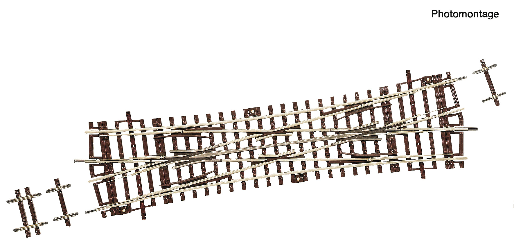 Roco 42452 Doppelkreuzungsweiche DKW15 ohne Antrieb Spur H0