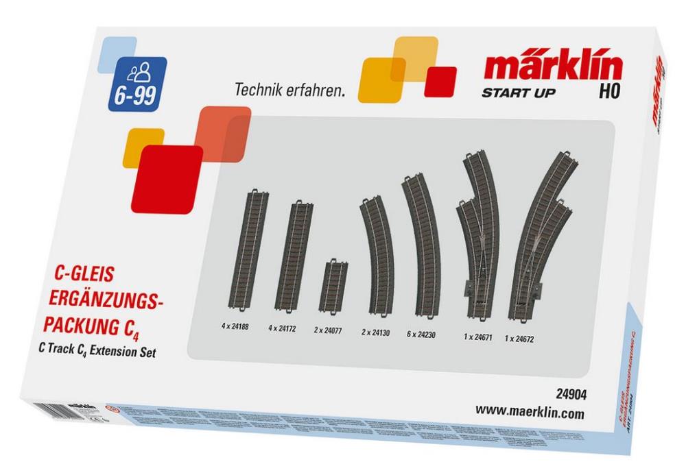 Märklin 24904 Start up - C-Gleis-Ergänzungspackung C4 - Spur H0