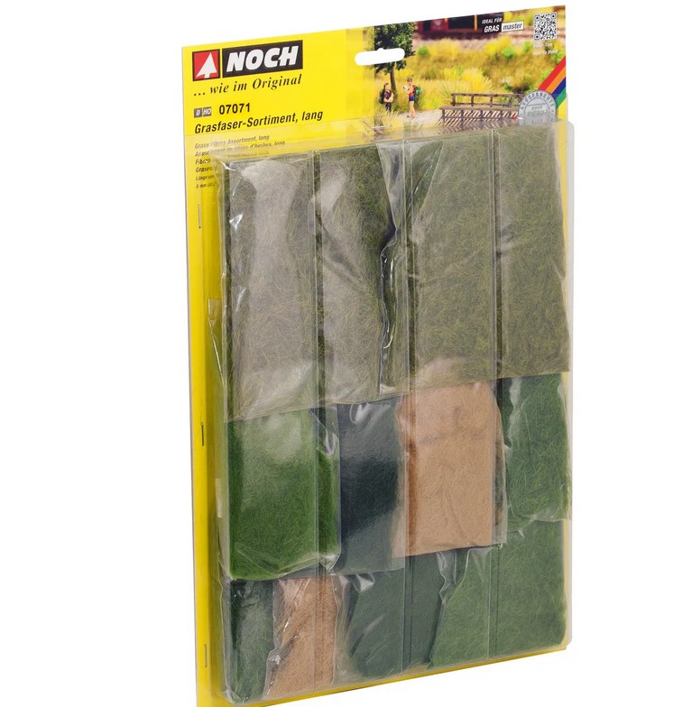 Noch 07071 Grasfaser-Sortiment lang 1:87/1:45 Spur H0/0 Neu OVP