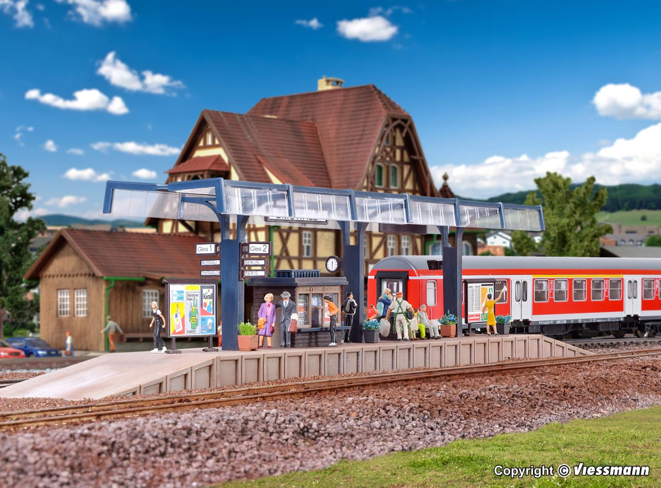 Vollmer 43534 Bahnsteig Emswald 1:87 Spur H0 Bausatz Neu OVP