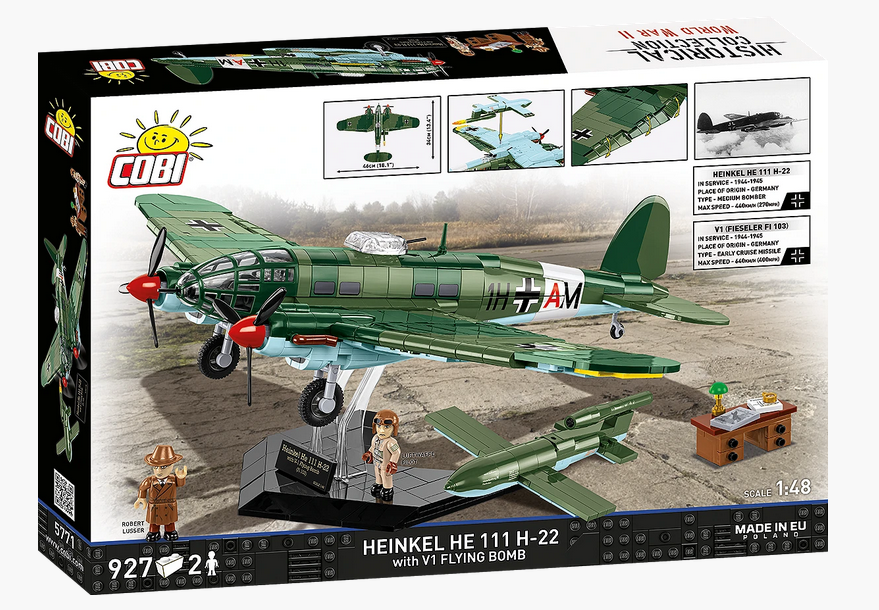 Cobi 5771 Heinkel HE 111 H-22 with V1 Flying Bomb 1:48 Bausatz