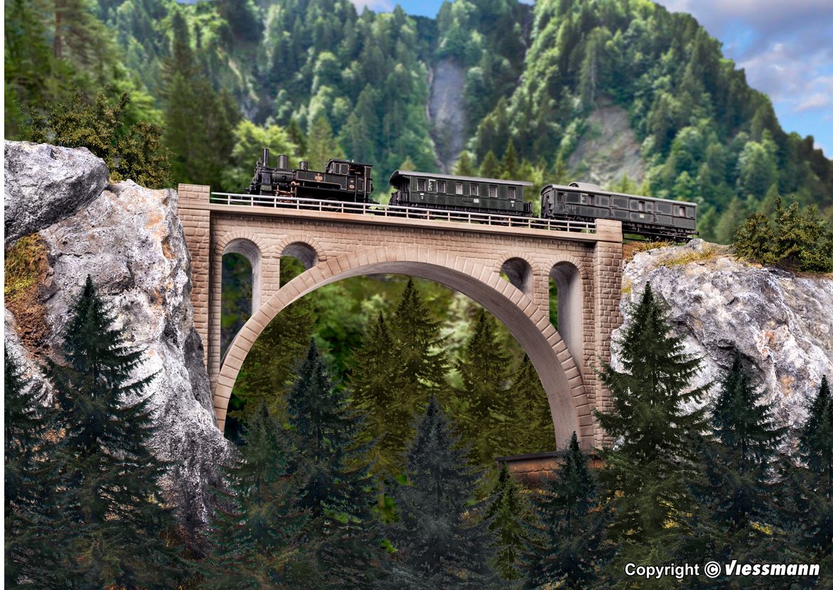Kibri 37666 Maggiatal-Brücke, eingleisig - Spur N/Z - Bausatz - Neu