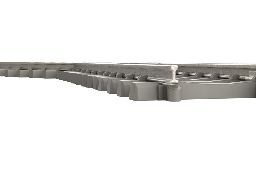 Trix 14558 Kreuzung 30° mit Betonschwellen 104,2 mm 1:160 Spur N