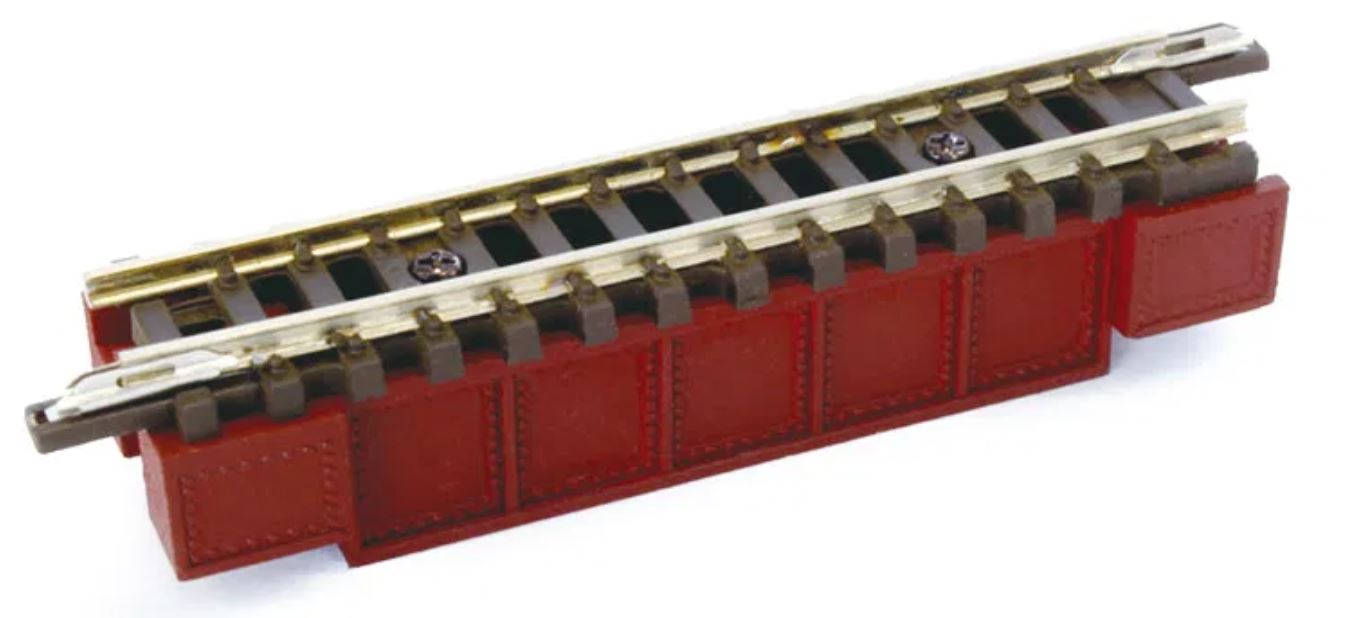 Rokuhan R085 Vollwandbrücke dunkelrot 55 mm eingleisig Spur Z Neu