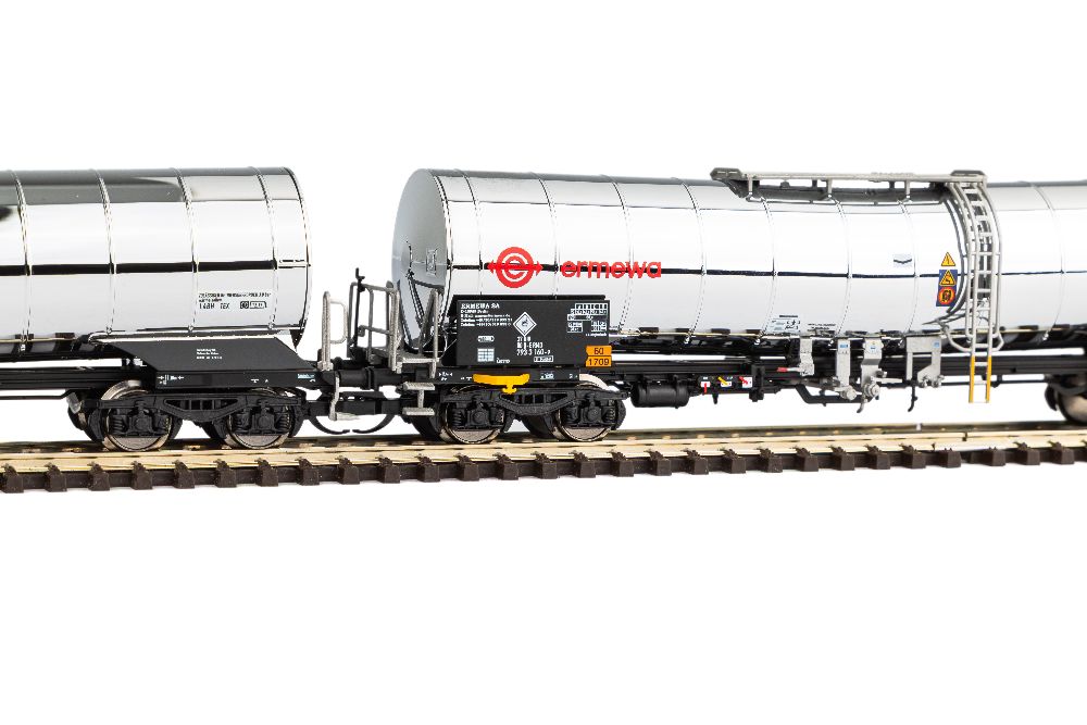 Piko 47683 2er Set Chemiekesselwagen Ermewa VI 1:120 Spur TT