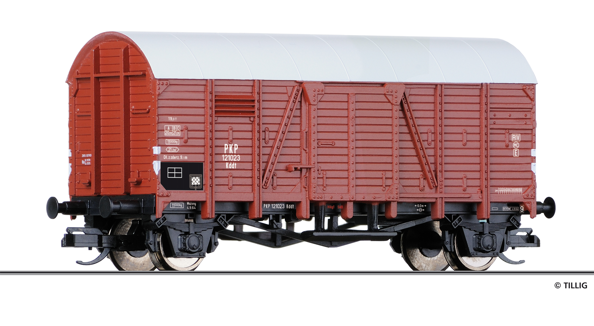 Tillig 95238 Gedeckter Güterwagen Kddt der PKP