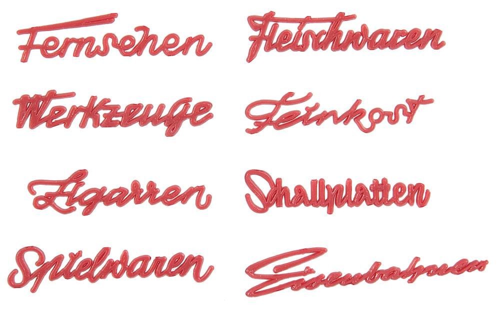 Faller 180962 Ladenschriftzüge 50er Jahre 1:87 Spur H0 Neu OVP