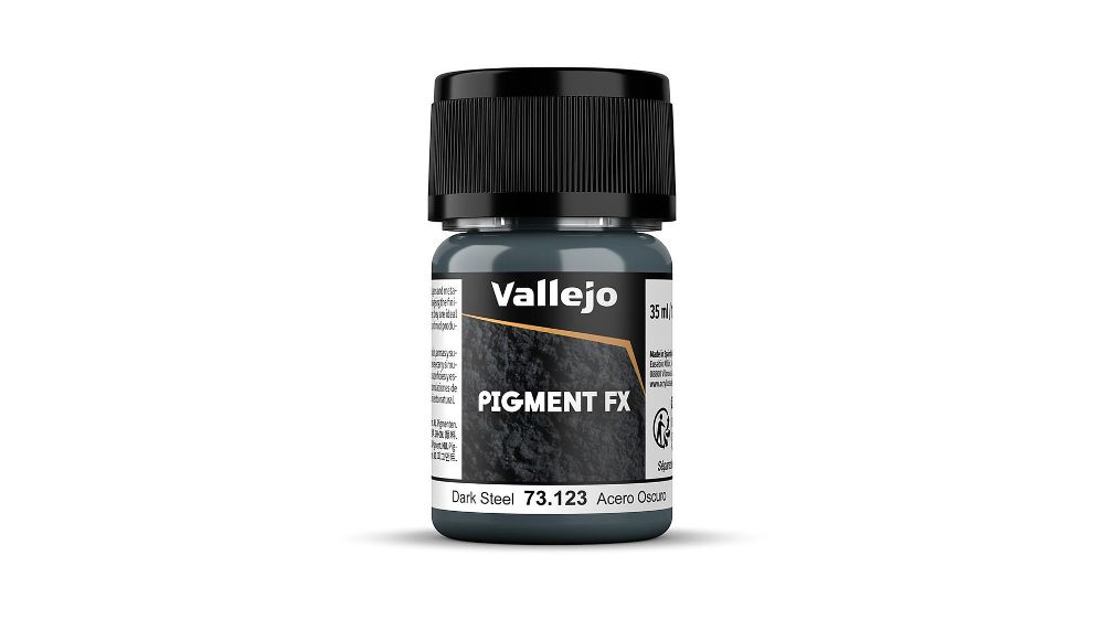 Vallejo 73123 Dunkler Stahl, 35 ml Pigment NEU
