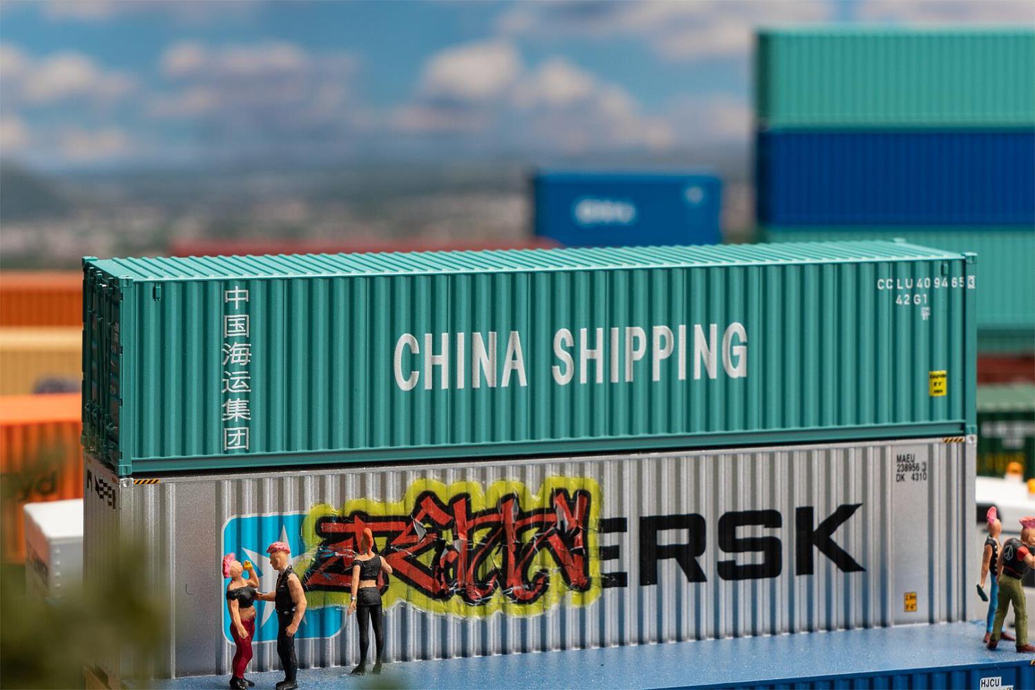 Faller 182101 40' Container CHINA SHIPPING, H0, 1:87, NEU OVP