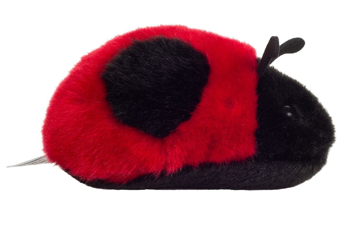 Teddy Hermann 926627 Marienkäfer rot/schwarz 11 cm Stoff/Plüsch/Kuscheltier