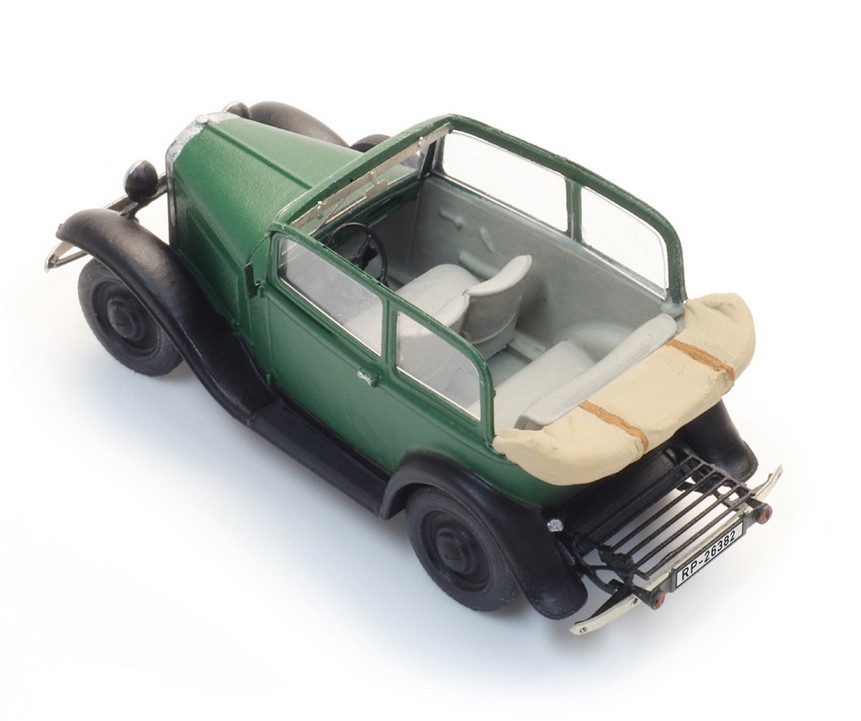 Artitec 387.644 Opel 1.2l Dach offen grün 1:87 Spur H0 Fertigmodell