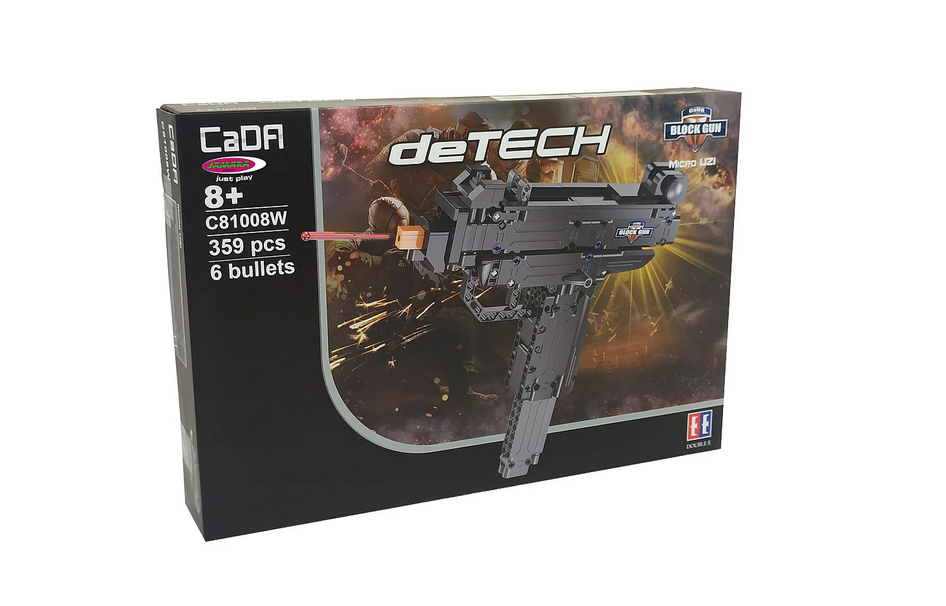 CaDA C81008W Maschinenpistole Micro Uzi 1:2 Bausatz NEU OVP Bricks