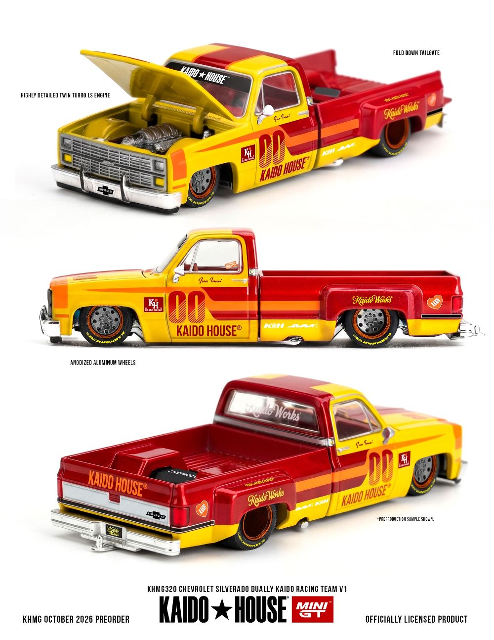 Kaido House 320 1:64 CHEVROLET SILVERADO DUALLY KAIDO RACING TEAM V1 1980
