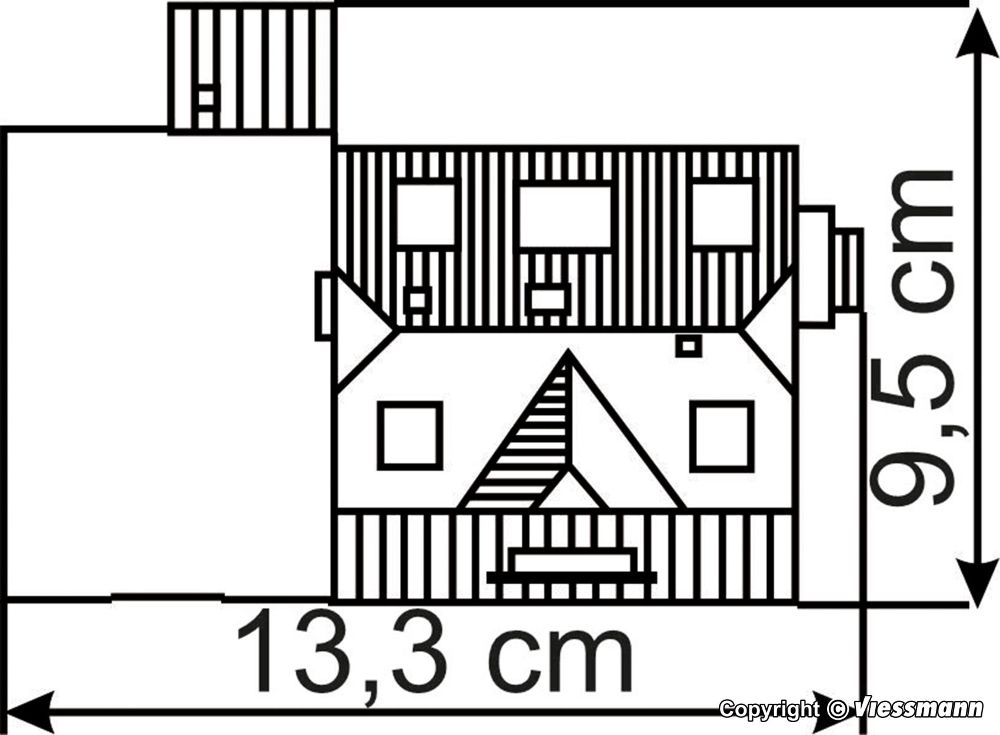 Kibri 37114 Gasthaus zur Eisenbahn mit Biergarten 1:160 Spur N