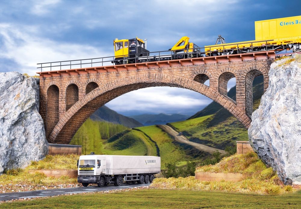 Vollmer 42549 H0 Mauersteinbrücke, gerade