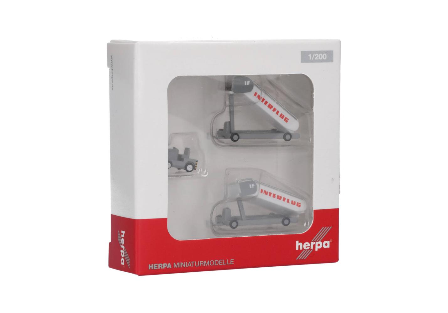 Herpa 573153 Interflug historische Fluggasttreppen (2x) 1:200 Neu