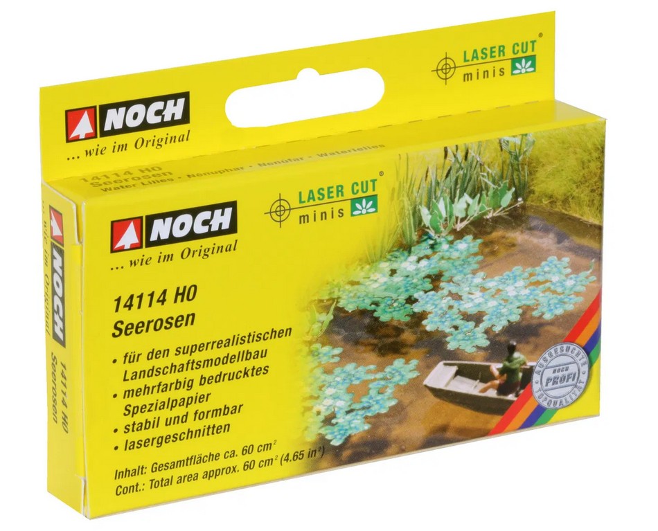 Noch 14114 Seerosen Gesamtfläche ca. 60 cm2 1:87 Spur H0 NEU