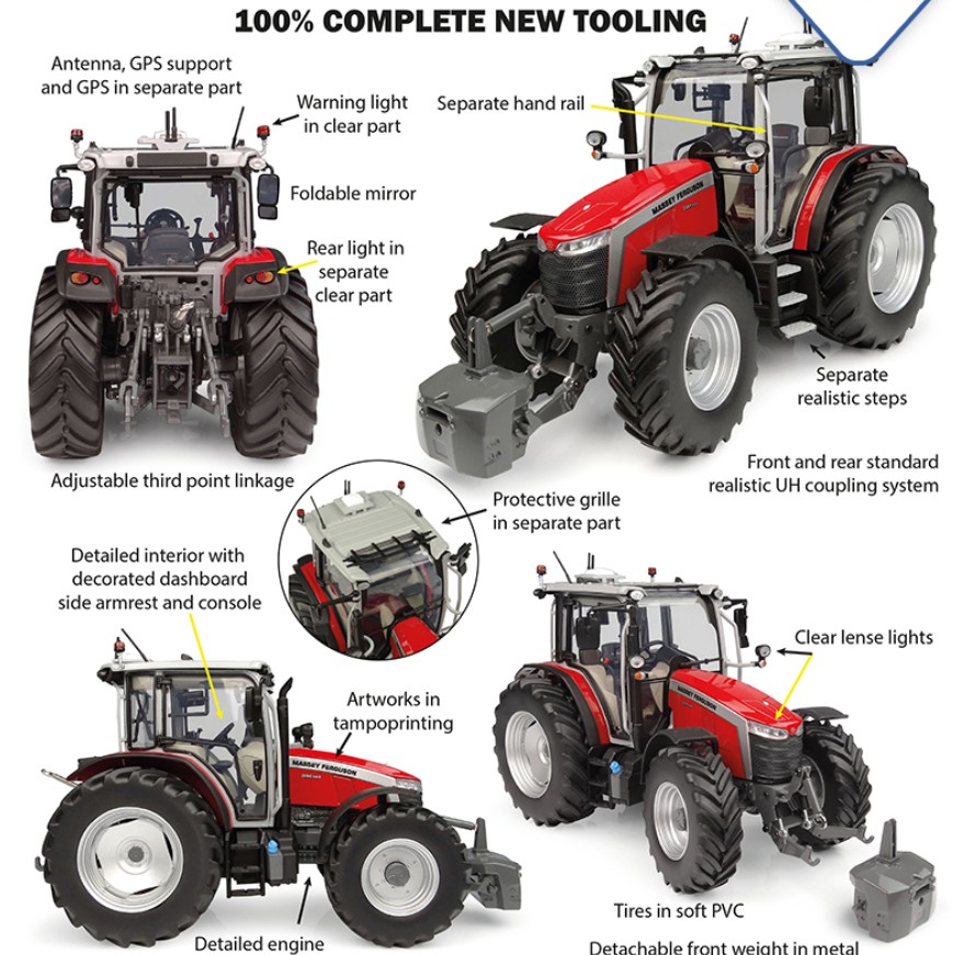 Universal Hobbies UH6808 Massey Ferguson 5M.145 1:32 Spur 1 Standmodell NEU